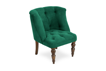 Мягкое кресло Бриджит зеленый ножки коричневые в Барнауле
