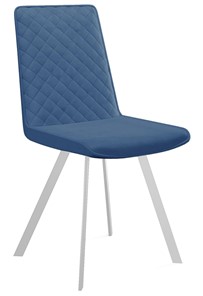 Обеденный стул 202, микровелюр B8 blue, ножки белые в Барнауле
