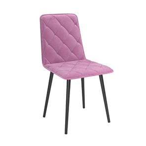 Обеденный стул Антика, велюр тенерифе розовый/Цвет металл черный в Барнауле