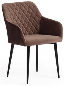Обеденный стул BREMO (mod. 708) 58х55х83 коричневый barkhat 12/черный арт.19000 в Барнауле