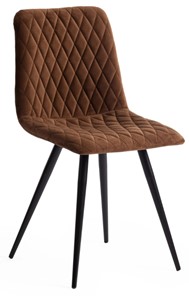 Обеденный стул CHILLY X (mod.7096-1) 45х53х88 коричневый barkhat 12/черный арт.18294 в Барнауле