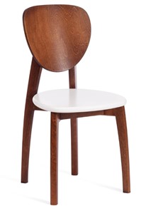 Обеденный стул Diamante, жесткое сидение бук, 42х42х85, коричневый/белый арт.19897 в Барнауле