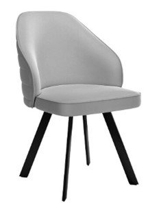 Обеденный стул dikline 276 Е28 светло-серый  ножки черные в Барнауле