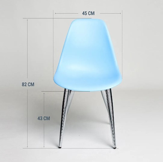 Обеденный стул DSL 110 Milan Chrom (голубой) в Барнауле - изображение 1