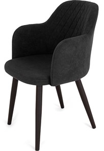 Кухонный стул Эспрессо-1, ноги черные круглые XXL (R38)/велюр T190 Горький шоколад в Барнауле - предосмотр