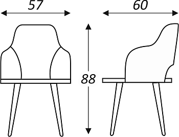 Кухонный стул Эспрессо-1, ноги черные круглые XXL (R38)/велюр T190 Горький шоколад в Барнауле - предосмотр 6