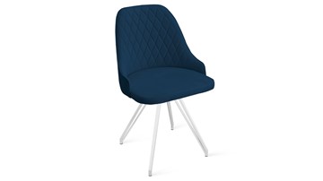 Обеденный стул Гранд К4 (Белый матовый/Велюр Confetti Blue) в Барнауле - предосмотр