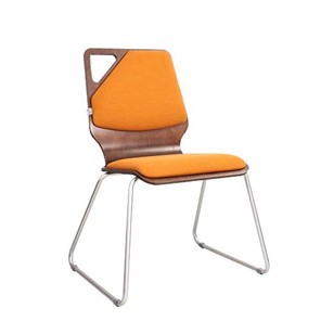 Обеденный стул Molly Wood chrome, ткань AS 450037-7X/AS в Барнауле