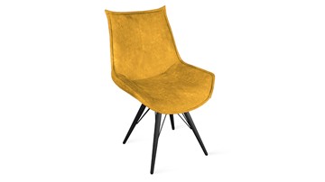 Обеденный стул Тейлор Исп. 2 К3 (Черный муар/Микровелюр Wellmart Yellow) в Барнауле