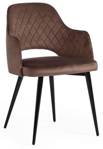Обеденный стул VALKYRIA (mod. 711) 55х55х80 коричневый barkhat 12/черный арт.19001 в Барнауле