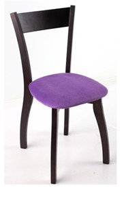 Обеденный стул Лугано каркас массив венге, велюр -  инфинити фиолетовый в Барнауле