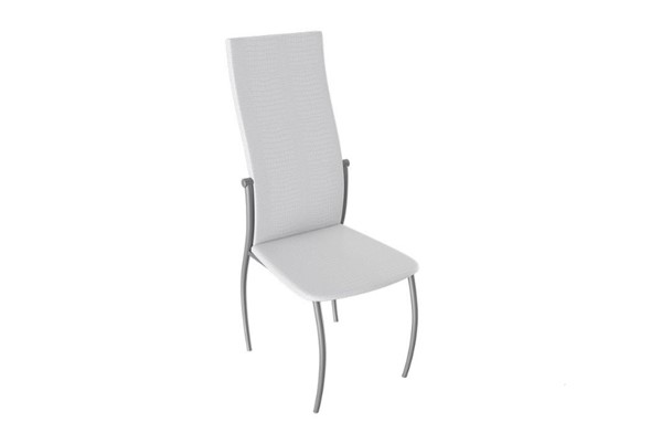 Кухонный стул Комфорт-М, цвет Эмаль Бриллиант, Белый Аллигатор к/з 218 (белый) в Барнауле - изображение