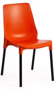 Кухонный стул GENIUS (mod 75) 46x56x84 оранжевый/черные ножки арт.15282 в Барнауле