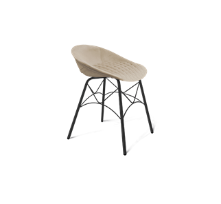Обеденный стул SHT-ST19-SF1 / SHT-S107 (ванильный крем/черный муар) в Барнауле