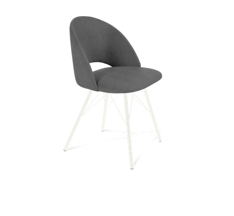 Обеденный стул SHT-ST34 / SHT-S37 (платиново-серый/белый муар) в Барнауле - изображение
