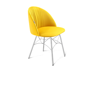 Обеденный стул SHT-ST35-1 / SHT-S107 (имперский жёлтый/хром лак) в Барнауле