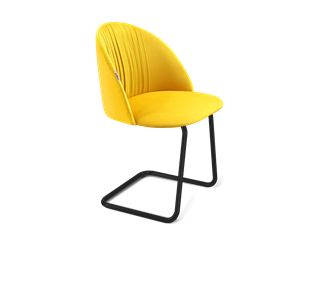 Обеденный стул SHT-ST35-1 / SHT-S45-1 (имперский жёлтый/черный муар) в Барнауле
