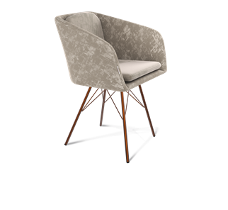 Обеденный стул SHT-ST43-1 / SHT-S37 (карамельный латте/медный металлик) в Барнауле
