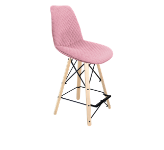 Полубарный стул SHT-ST29-С22 / SHT-S80-1 (розовый зефир/прозрачный лак/черный) в Барнауле
