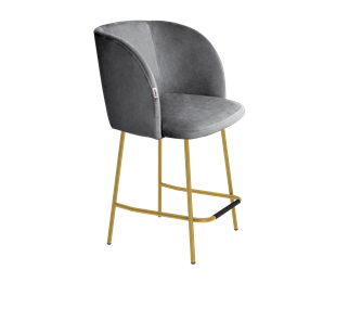 Полубарный стул SHT-ST33 / SHT-S29P-1 (угольно-серый/золото) в Барнауле