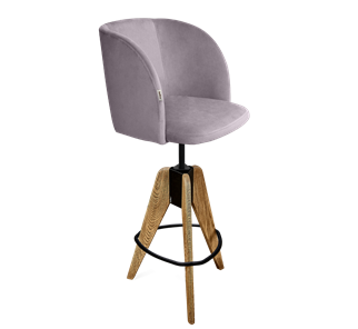 Полубарный стул SHT-ST33 / SHT-S92 (сиреневая орхидея/браш.коричневый/черный муар) в Барнауле