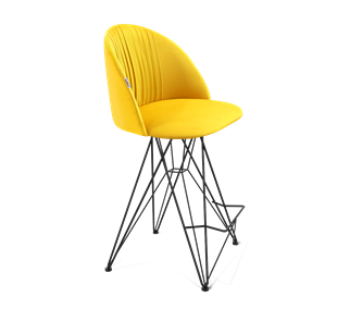 Полубарный стул SHT-ST35-1 / SHT-S66-1 (имперский жёлтый/черный муар) в Барнауле