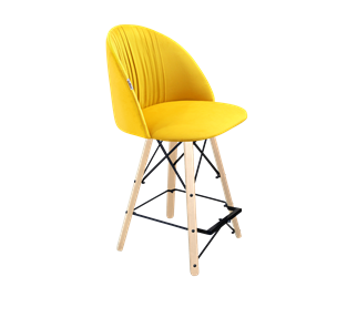 Полубарный стул SHT-ST35-1 / SHT-S80-1 (имперский жёлтый/прозрачный лак/черный) в Барнауле