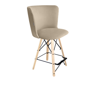Полубарный стул SHT-ST36 / SHT-S80-1 (ванильный крем/прозрачный лак/черный) в Барнауле