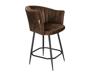 Полубарный стул SHT-ST42-1 / SHT-S148-1 (кофейный трюфель/черный муар) в Барнауле - предосмотр