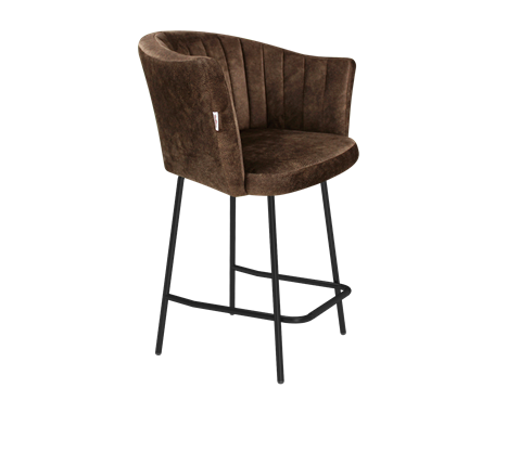 Полубарный стул SHT-ST42-1 / SHT-S29P-1 (кофейный трюфель/черный муар) в Барнауле - изображение