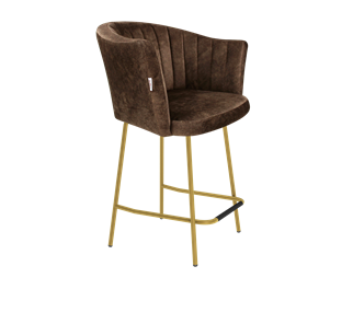 Полубарный стул SHT-ST42-1 / SHT-S29P-1 (кофейный трюфель/золото) в Барнауле - предосмотр