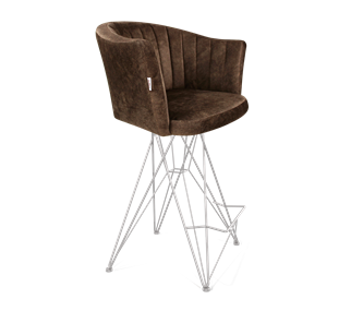 Полубарный стул SHT-ST42-1 / SHT-S66-1 (кофейный трюфель/хром лак) в Барнауле - предосмотр