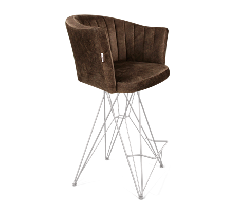 Полубарный стул SHT-ST42-1 / SHT-S66-1 (кофейный трюфель/хром лак) в Барнауле - изображение