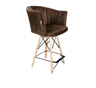 Полубарный стул SHT-ST42-1 / SHT-S80-1 (кофейный трюфель/прозрачный лак/черный) в Барнауле