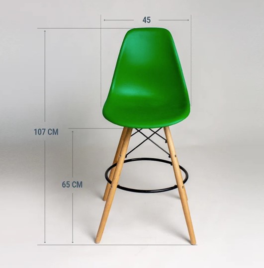 Барный стул DSL 110 Wood bar (Зеленый) в Барнауле - изображение 1