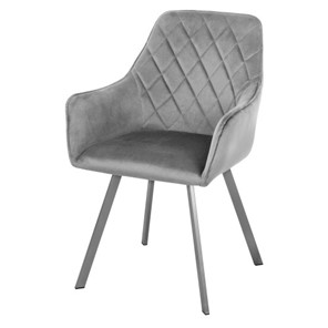 Мягкий кухонный стул-кресло Мадрид СРП-056 бриллиант Дрим серый в Барнауле