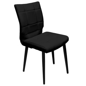 Обеденный стул BRABIX "Novita CF-060", экокожа черная, каркас металлический усиленный черный, 532781 в Барнауле