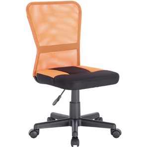 Кресло компьютерное Brabix Smart MG-313 (без подлокотников, комбинированное, черное/оранжевое) 531844 в Барнауле