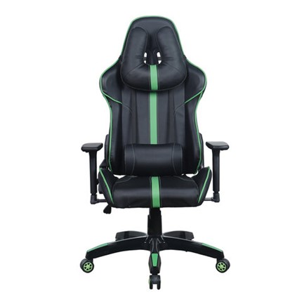Офисное кресло Brabix GT Carbon GM-120 (две подушки, экокожа, черное/зеленое) 531929 в Барнауле - изображение