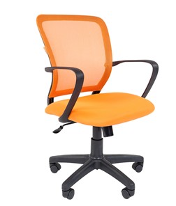 Компьютерное кресло CHAIRMAN 698 black TW, ткань, цвет оранжевый в Барнауле