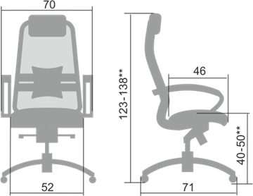 Кресло офисное Samurai S-1.04, темно-коричневый в Барнауле - предосмотр 1