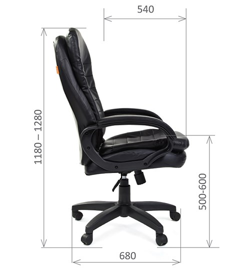 Кресло офисное CHAIRMAN 795 LT, экокожа, цвет черный в Барнауле - изображение 2
