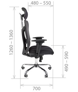 Кресло компьютерное CHAIRMAN 769, ткань TW 12, цвет черный в Барнауле - предосмотр 2