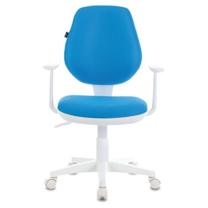 Кресло офисное Brabix Fancy MG-201W (с подлокотниками, пластик белый, голубое) 532411 в Барнауле - предосмотр 1