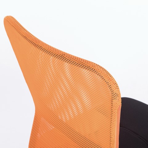 Кресло компьютерное Brabix Smart MG-313 (без подлокотников, комбинированное, черное/оранжевое) 531844 в Барнауле - изображение 9