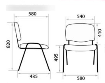 Офисный стул ISO  W BLACK V4 кожзам в Барнауле - предосмотр 1