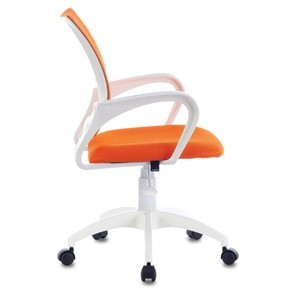 Кресло офисное Brabix Fly MG-396W (с подлокотниками, пластик белый, сетка, оранжевое) 532401 в Барнауле - предосмотр 2