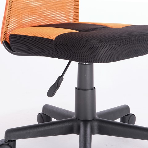 Кресло компьютерное Brabix Smart MG-313 (без подлокотников, комбинированное, черное/оранжевое) 531844 в Барнауле - изображение 7