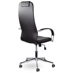 Кресло офисное Brabix Premium Pilot EX-610 CH (хром, кожзам, черное) 532418 в Барнауле - предосмотр 3