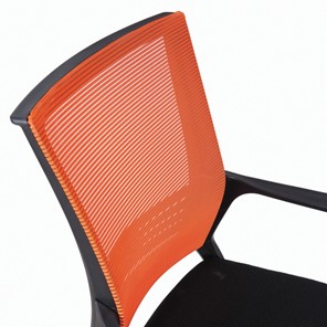 Кресло Brabix Balance MG-320 (с подлокотниками, комбинированное черное/оранжевое) 531832 в Барнауле - предосмотр 3